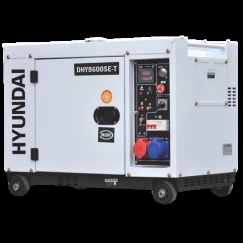 Generator De Curent Trifazat Cu Motor Diesel Hyundai Dhy8600se-t