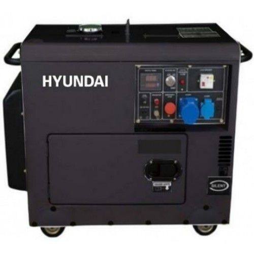 Generator De Curent Trifazat Cu Motor Diesel Hyundai Dhy8601se-t