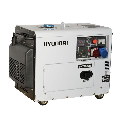 Generator De Curent Trifazat Cu Motor Diesel Hyundai Dhy8600se-t