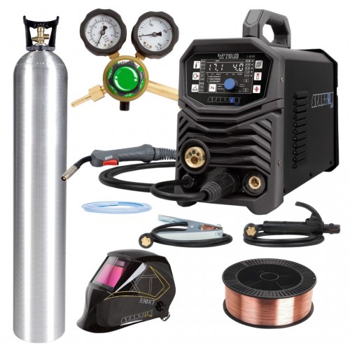 PACHET PRO: Spartus EasyMIG 210LED - 200A, Aparat de sudura MIG MAG 220V