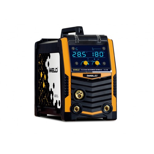 IWELD GORILLA POCKETMIG 205 SYNERGIC SilverBack, aparat de sudura semi-profesional, 200A, 230V, otel, inox si aluminiu, synergic si accesorii incluse