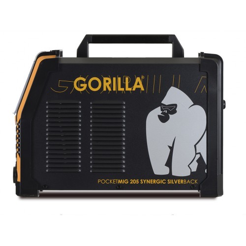 IWELD GORILLA POCKETMIG 205 SYNERGIC SilverBack, aparat de sudura semi-profesional, 200A, 230V, otel, inox si aluminiu, synergic si accesorii incluse