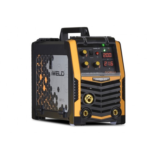 IWELD POCKETMIG 205 SILVERBACK,  aparat de sudura semi-profesional, 190A, 230V, otel, inox si aluminiu, accesorii incluse - aparat de sudura MIG MAG/MMA