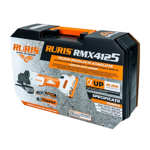 Polizor unghiular pe acumulator RURIS RXM 4125 Polizor unghiular pe acumulator RURIS RXM 4125